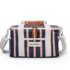Business & Pleasure Co. The Premium Cooler Bag - Monaco Navy And Pink Stripe
