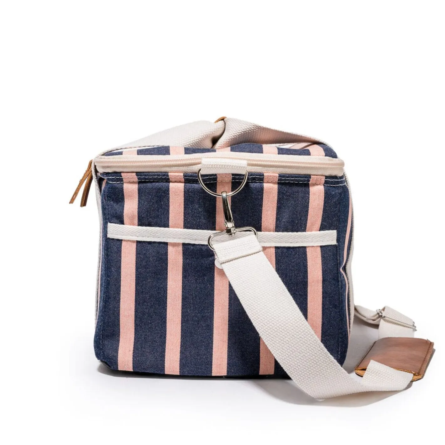 Business & Pleasure Co. The Premium Cooler Bag - Monaco Navy And Pink Stripe