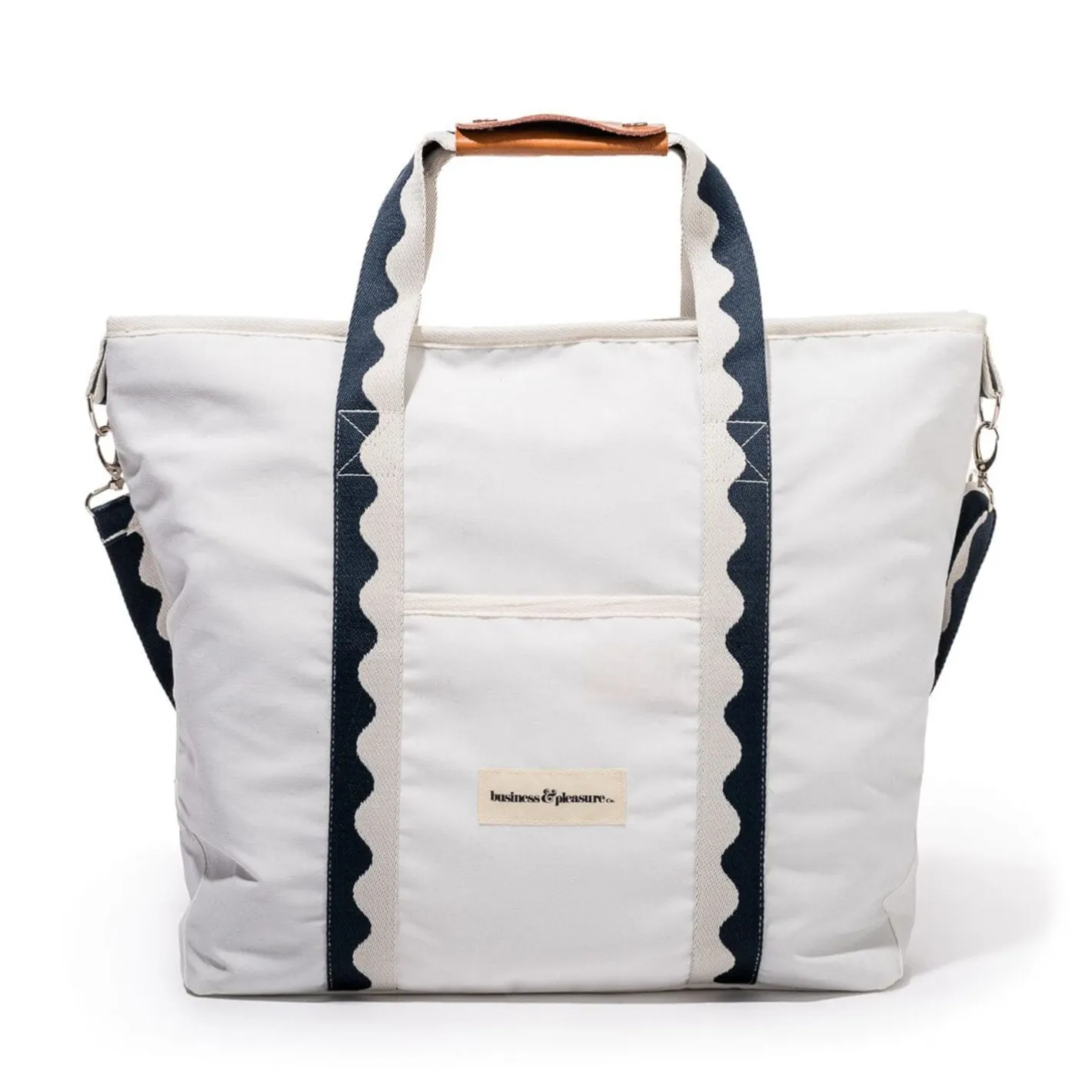 Business & Pleasure Co. The Premium Cooler Tote Bag - Rivie White
