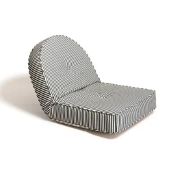Business & Pleasure Co. The Reclining Pillow Lounger - Lauren'S Navy Stripe