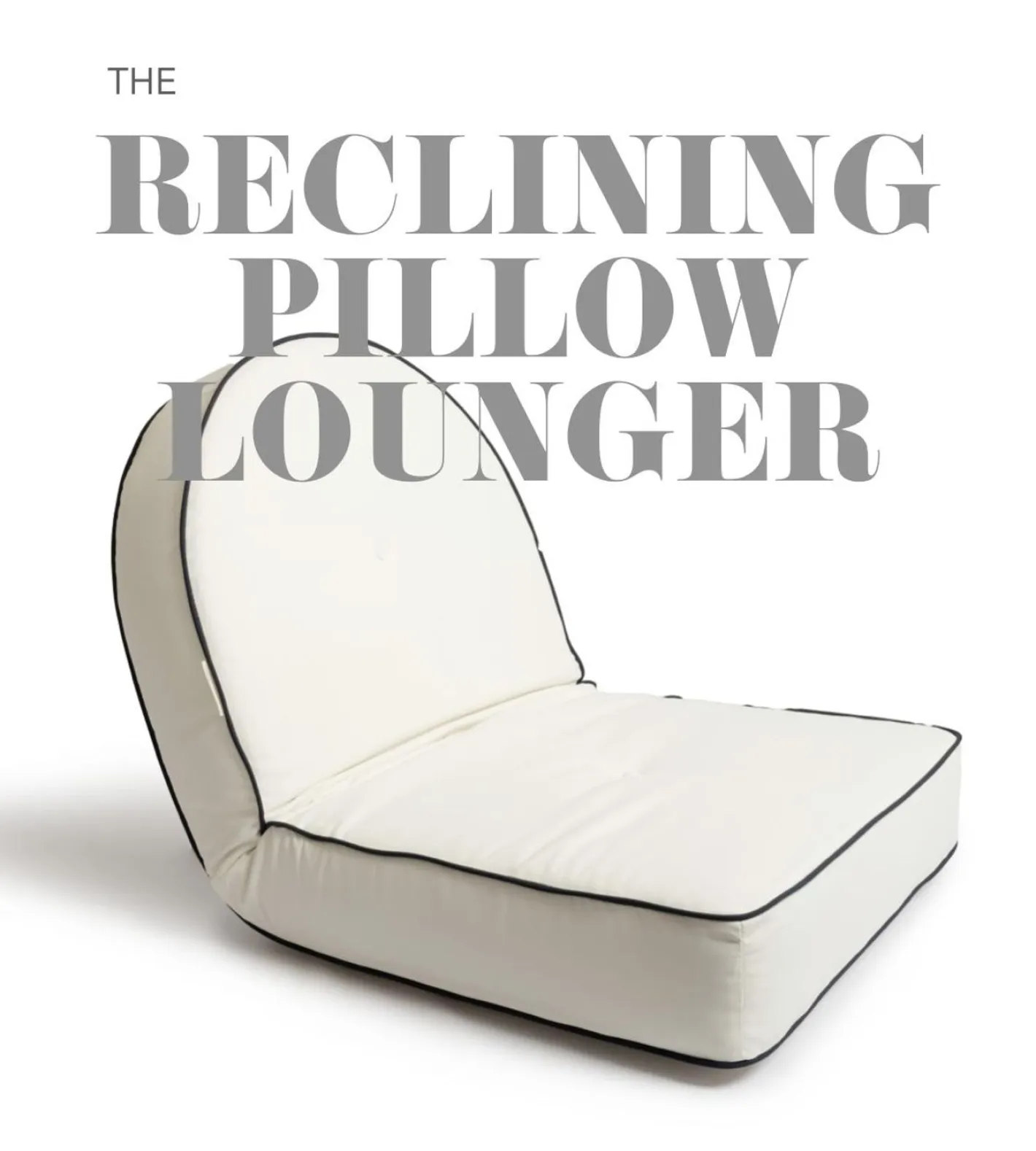 Business & Pleasure Co. The Reclining Pillow Lounger - Lauren'S Sage Stripe