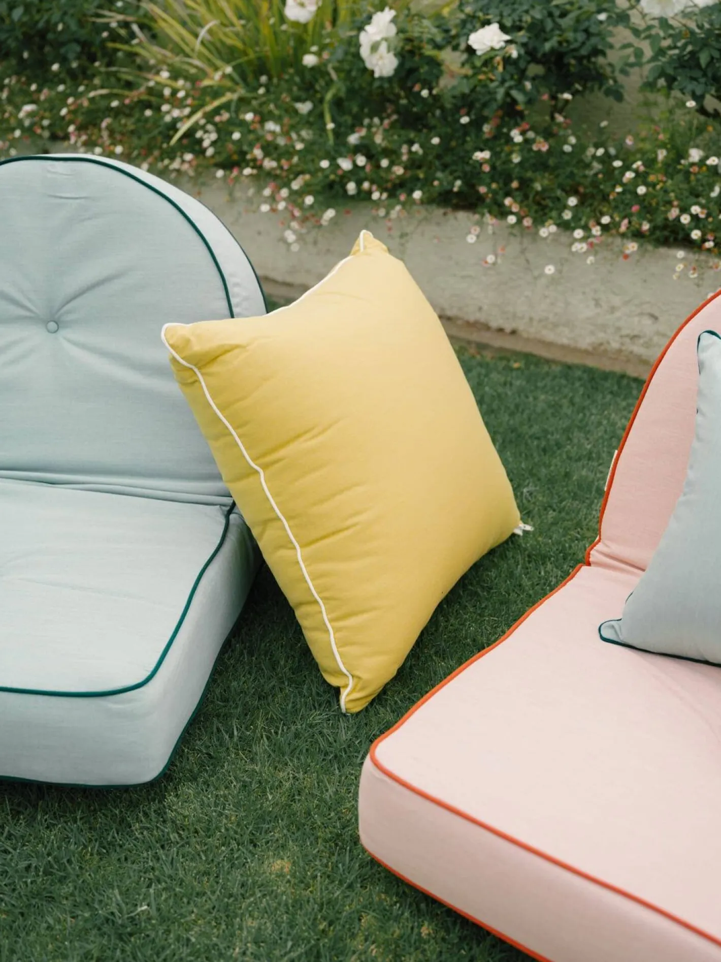 Business & Pleasure Co. The Reclining Pillow Lounger - Rivie Green
