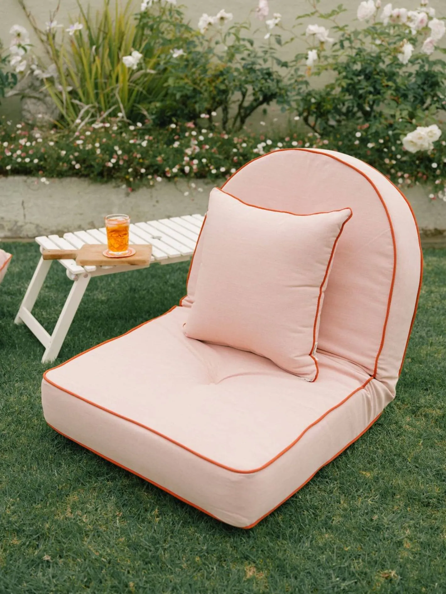 Business & Pleasure Co. The Reclining Pillow Lounger - Rivie Pink