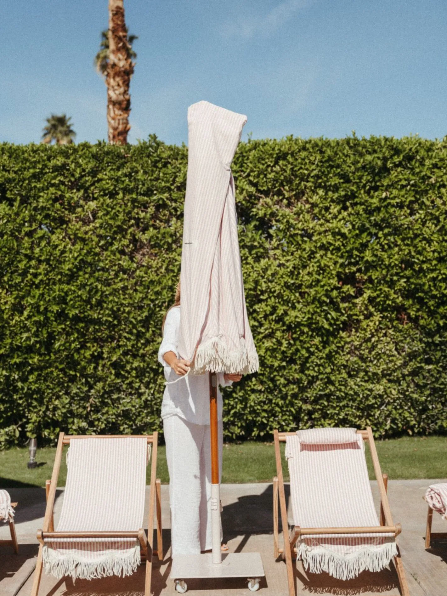 Business & Pleasure Co. The Sling Chair - Lauren'S Pink Stripe