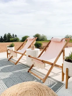 Business & Pleasure Co. The Sling Chair - Lauren'S Pink Stripe