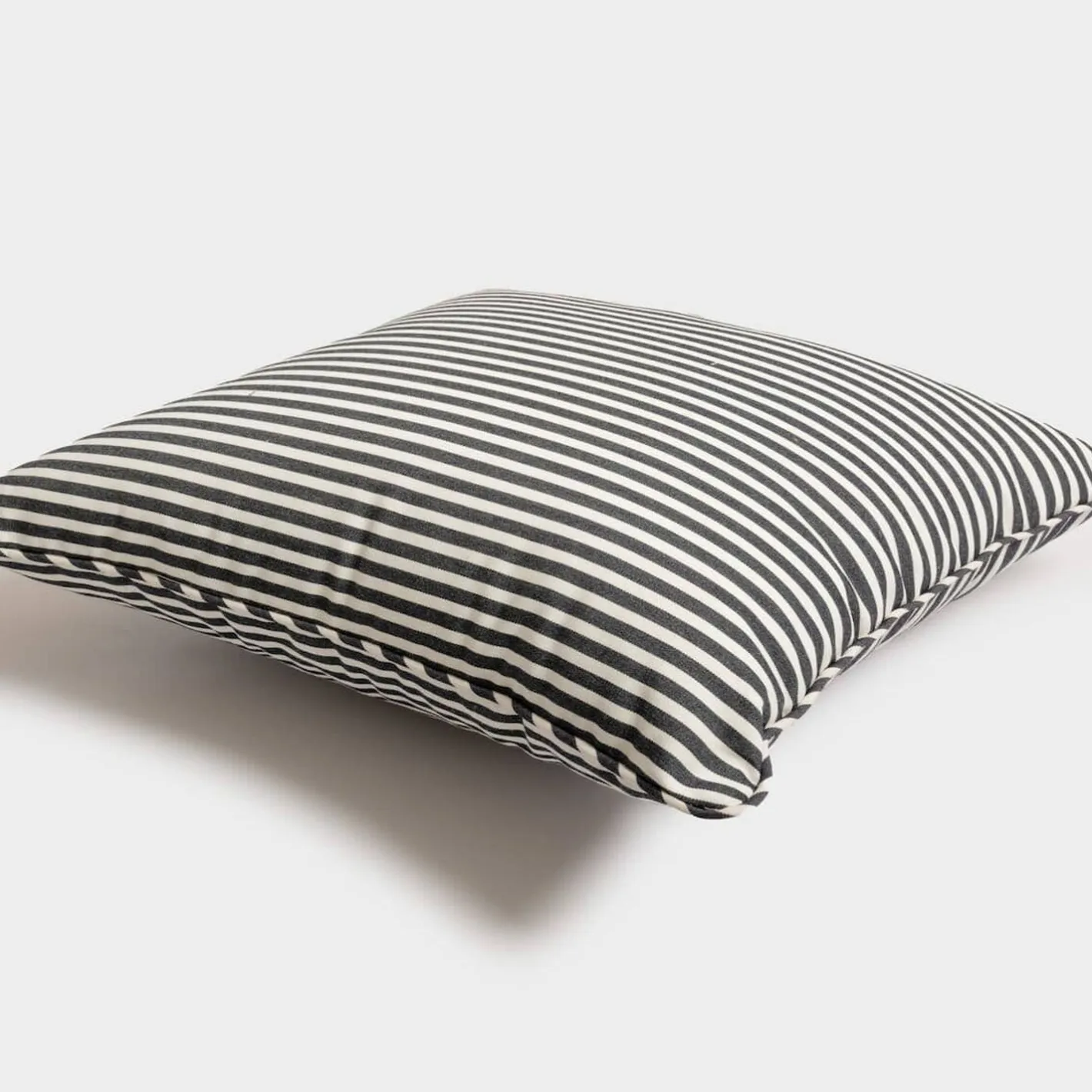 Business & Pleasure Co. The Small Square Throw Pillow - Lauren'S Navy Stripe