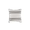 Business & Pleasure Co. The Small Square Throw Pillow - Malibu Black Stripe