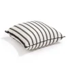 Business & Pleasure Co. The Small Square Throw Pillow - Monaco Black Stripe