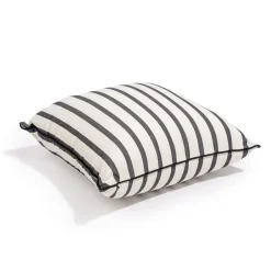 Business & Pleasure Co. The Small Square Throw Pillow - Monaco Black Stripe