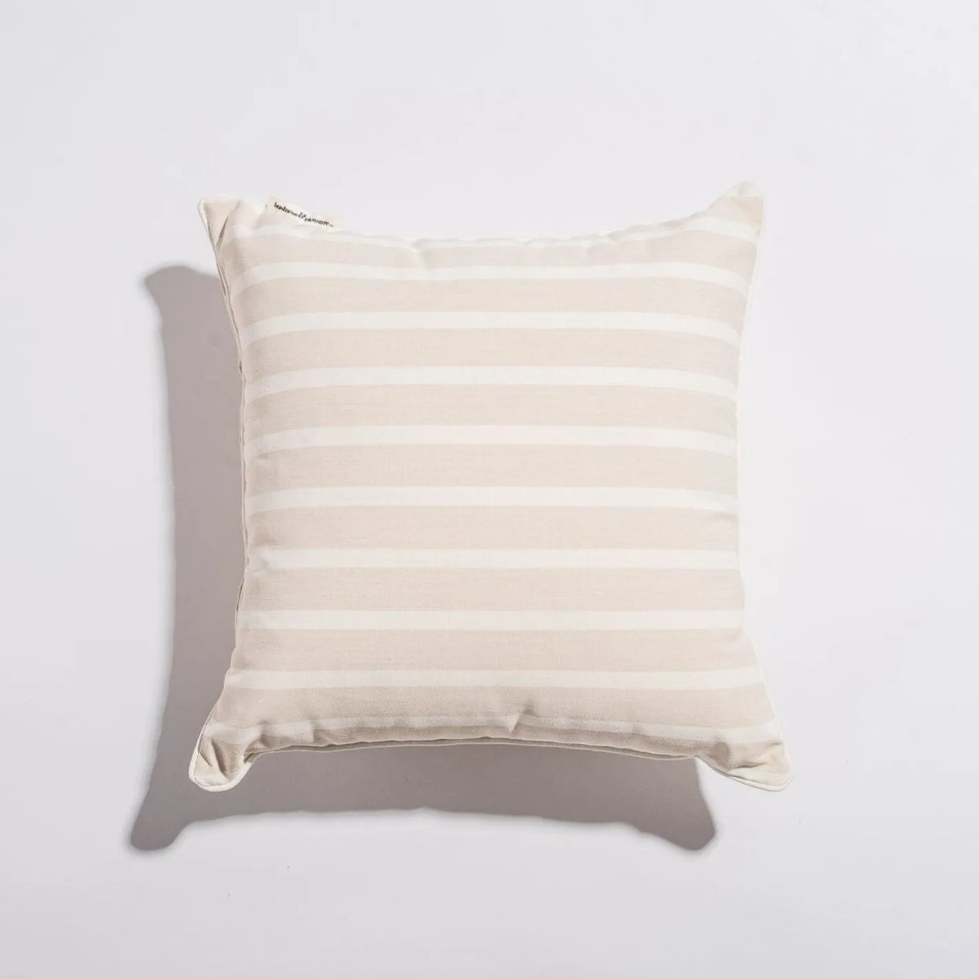 Business & Pleasure Co. The Small Square Throw Pillow - Monaco Natural Stripe