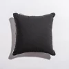 Business & Pleasure Co. The Small Square Throw Pillow - Rivie Black