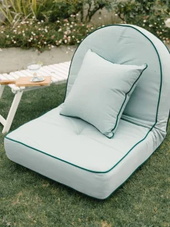 Business & Pleasure Co. The Small Square Throw Pillow - Rivie Green