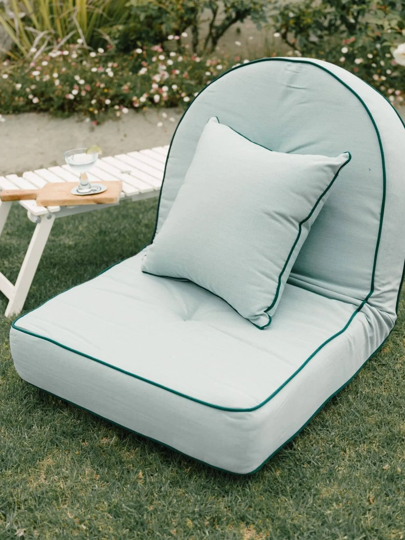Business & Pleasure Co. The Small Square Throw Pillow - Rivie Green