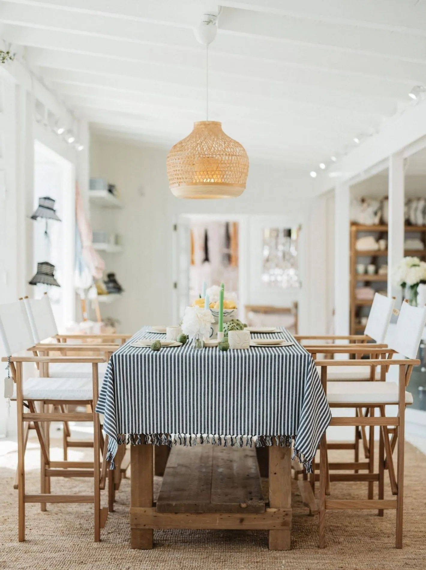Business & Pleasure Co. The Table Cloth - Lauren'S Navy Stripe