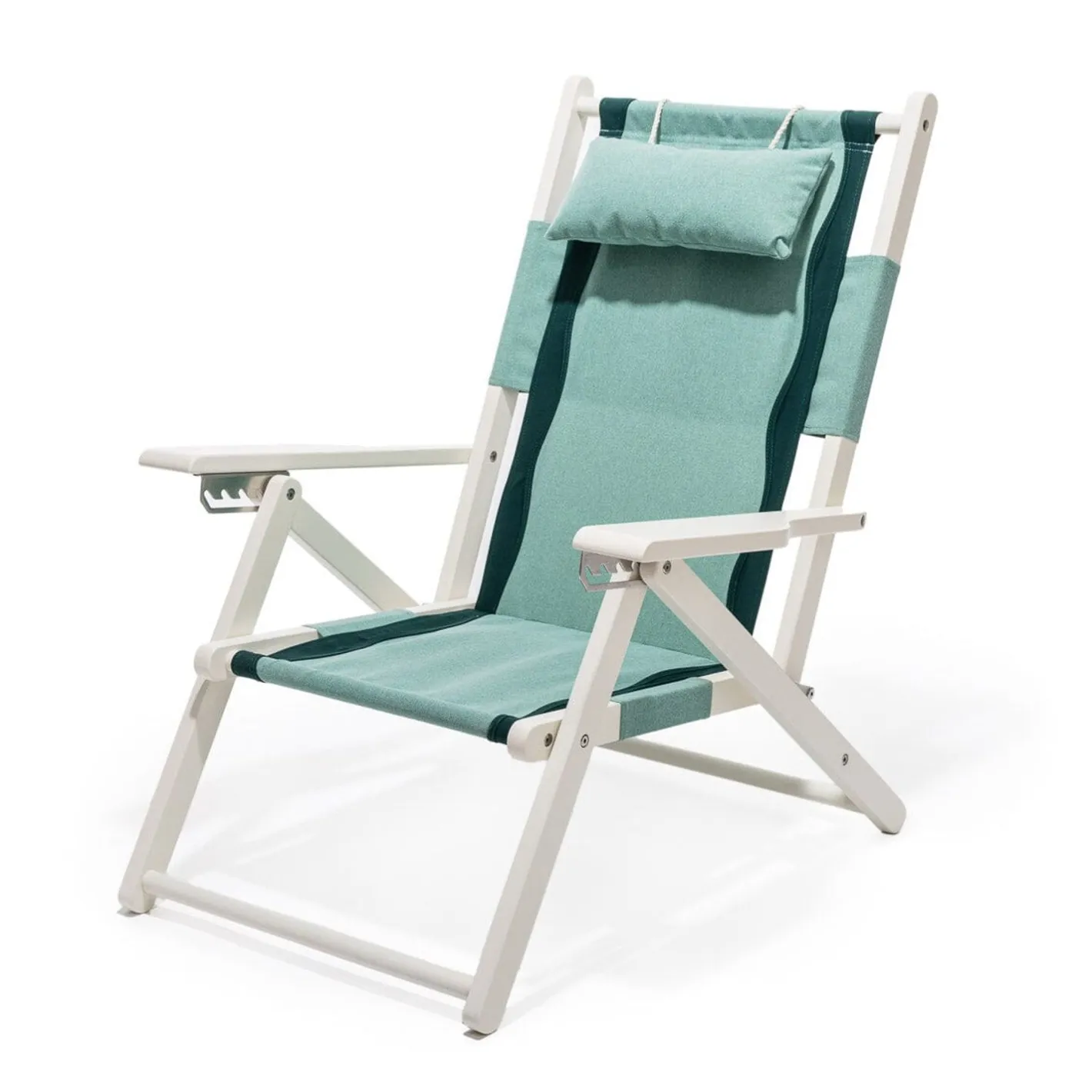 Business & Pleasure Co. The Tommy Chair - White - Rivie Green