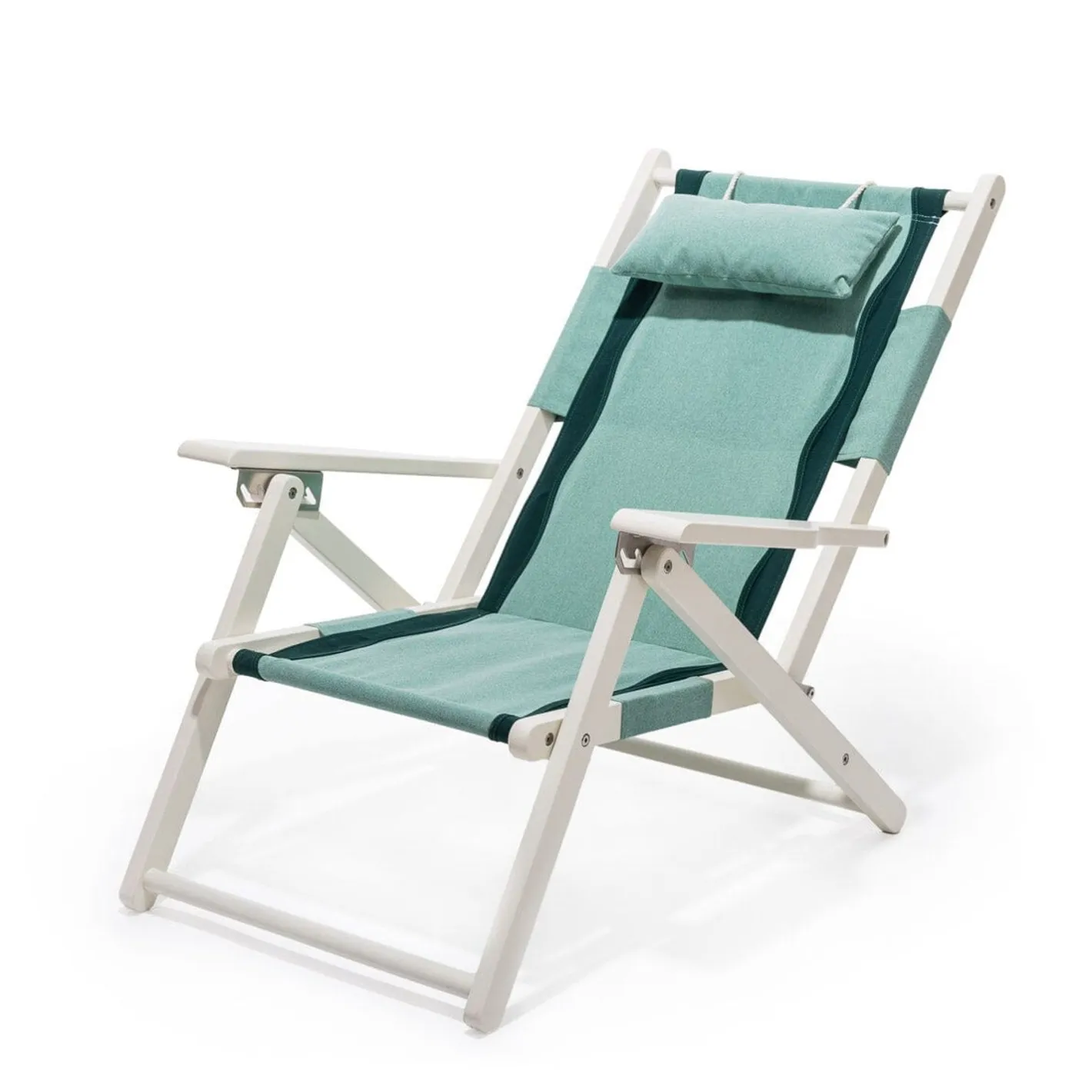 Business & Pleasure Co. The Tommy Chair - White - Rivie Green