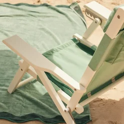 Business & Pleasure Co. The Tommy Chair - White - Rivie Green