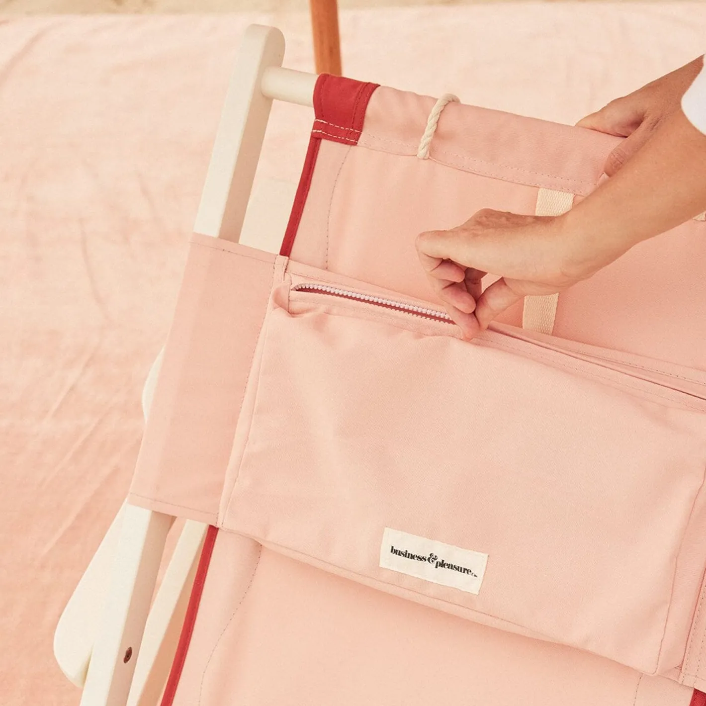 Business & Pleasure Co. The Tommy Chair - White - Rivie Pink