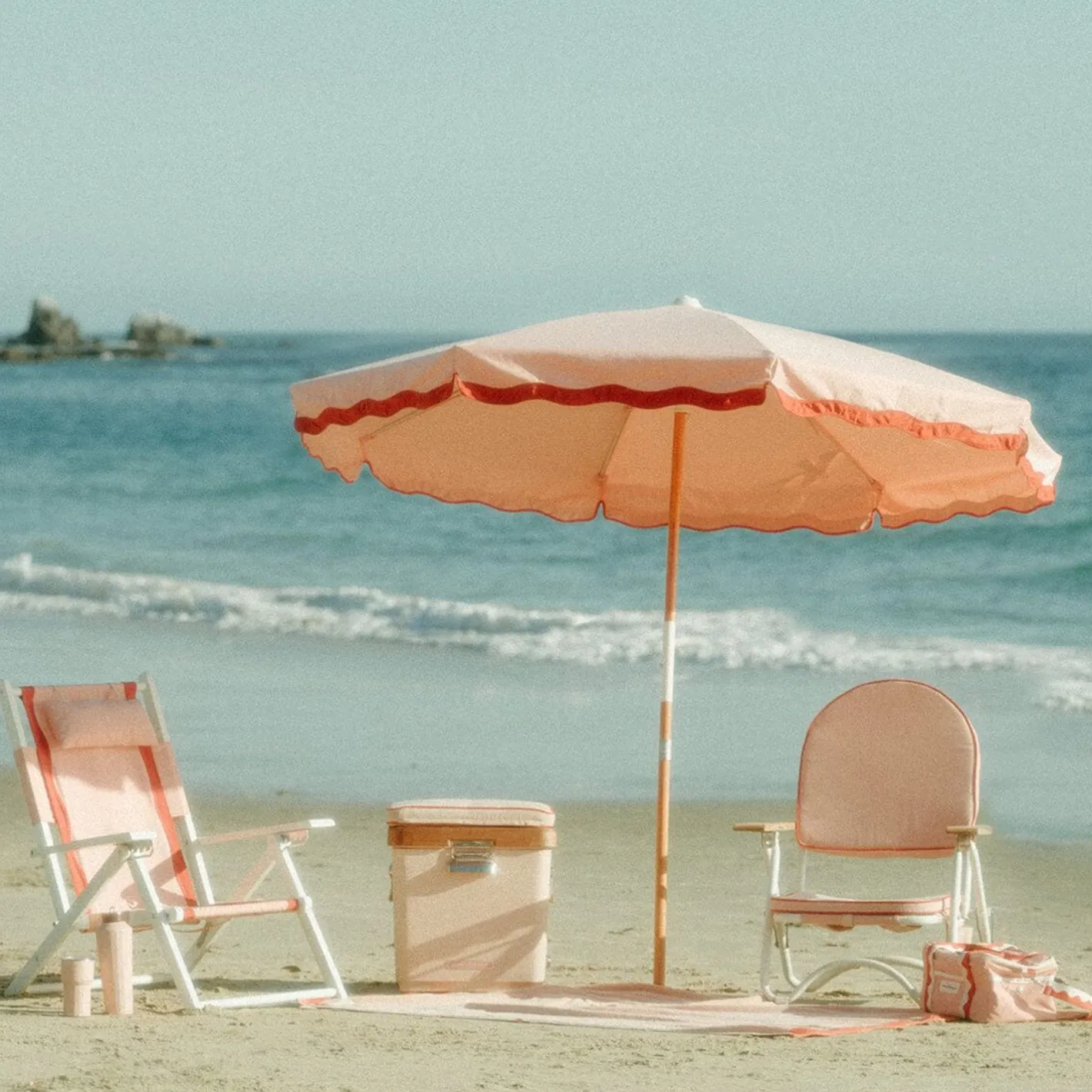 Business & Pleasure Co. The Tommy Chair - White - Rivie Pink