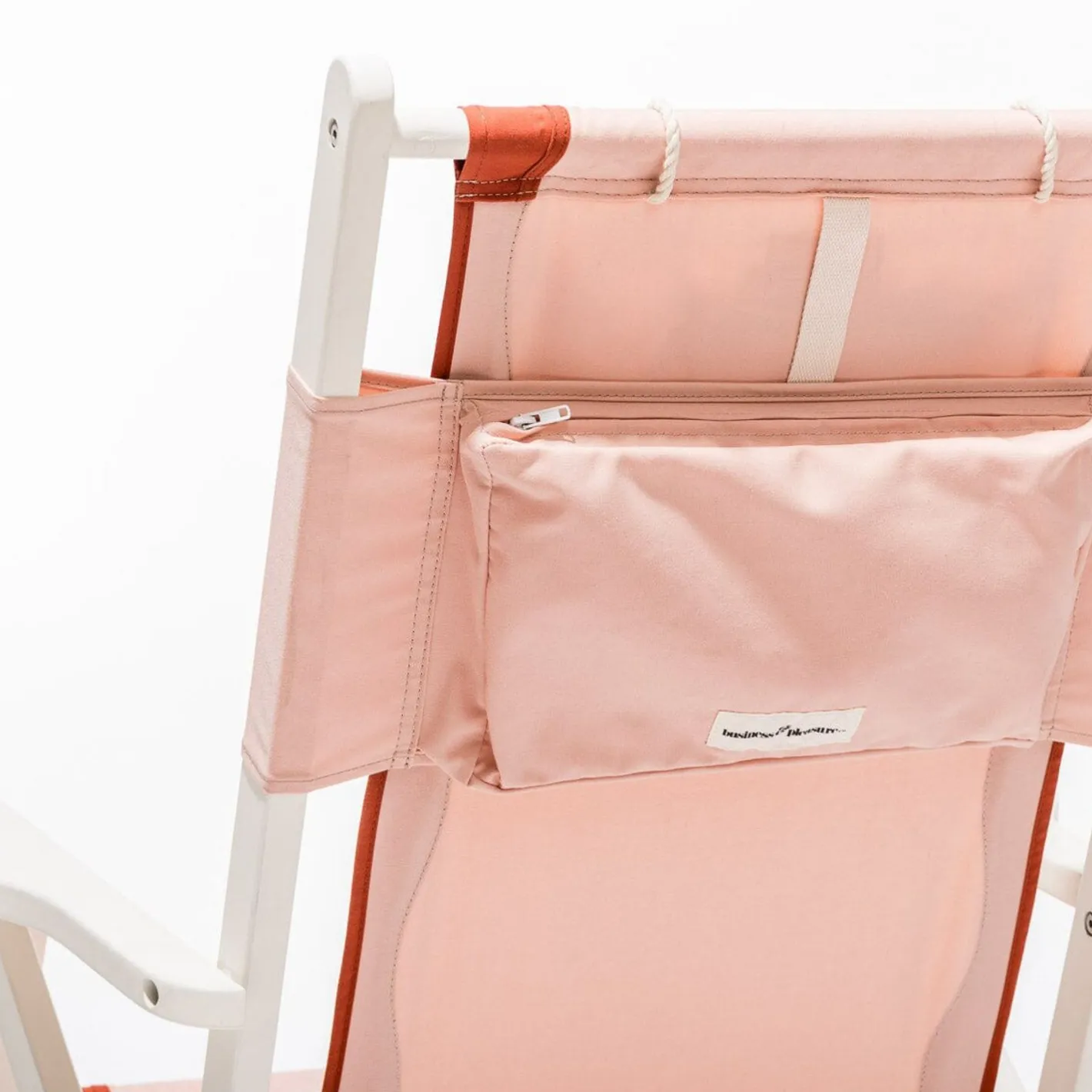 Business & Pleasure Co. The Tommy Chair - White - Rivie Pink